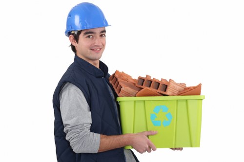 Recycling process for waste from enclosed skips
